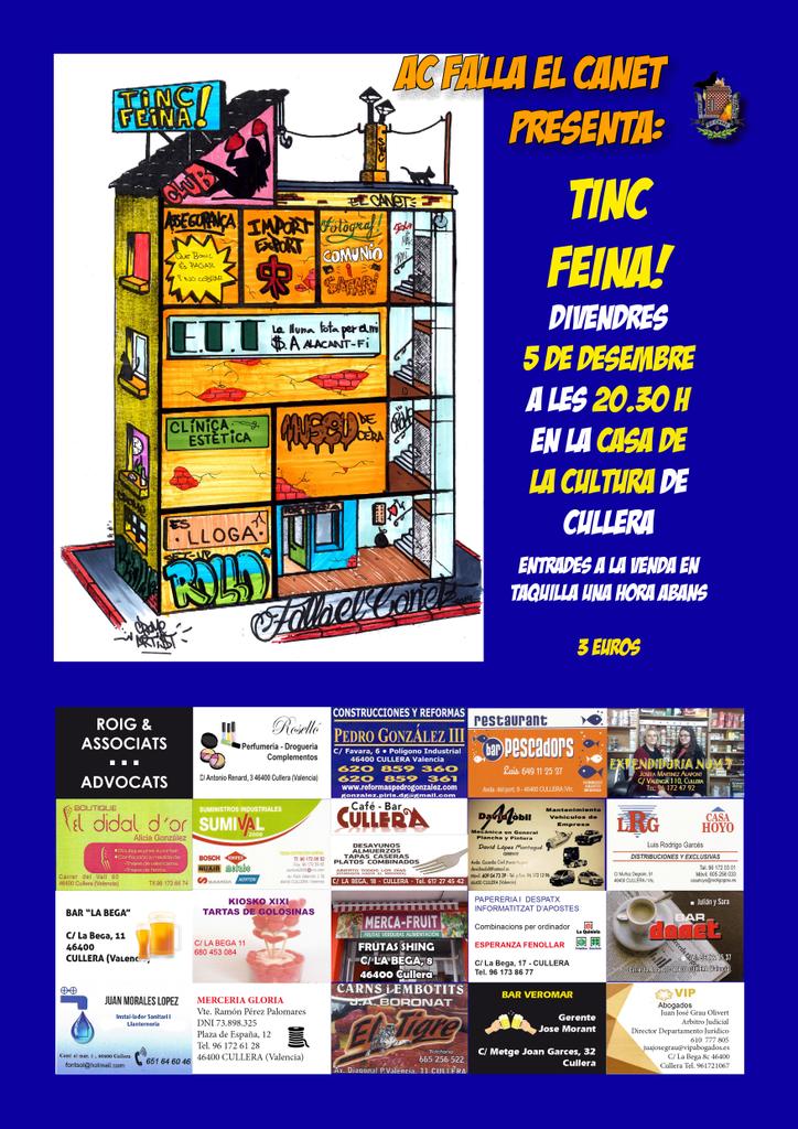 ACFallaelCanet's tweet photo. Sols queden 5 dies per a tinc feina. T'ho vas a perdre? @JLF_Cullera @MalaltdeFalles @distritofallas @CorredorFalles http://t.co/Onl8hHRmlZ