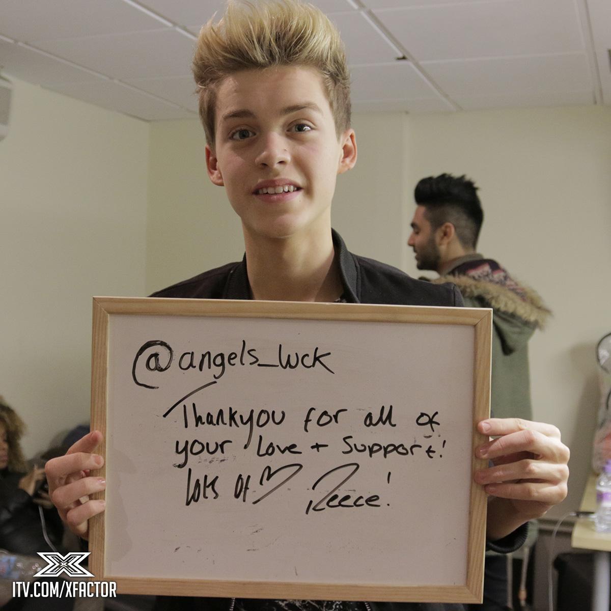 TheXFactor's tweet photo. One final (π«π’) #TXFSign from @StereoKicks' @ReeceBibby for @angels_luck β€ π #XFactorResults http://t.co/0XqAq7OENl