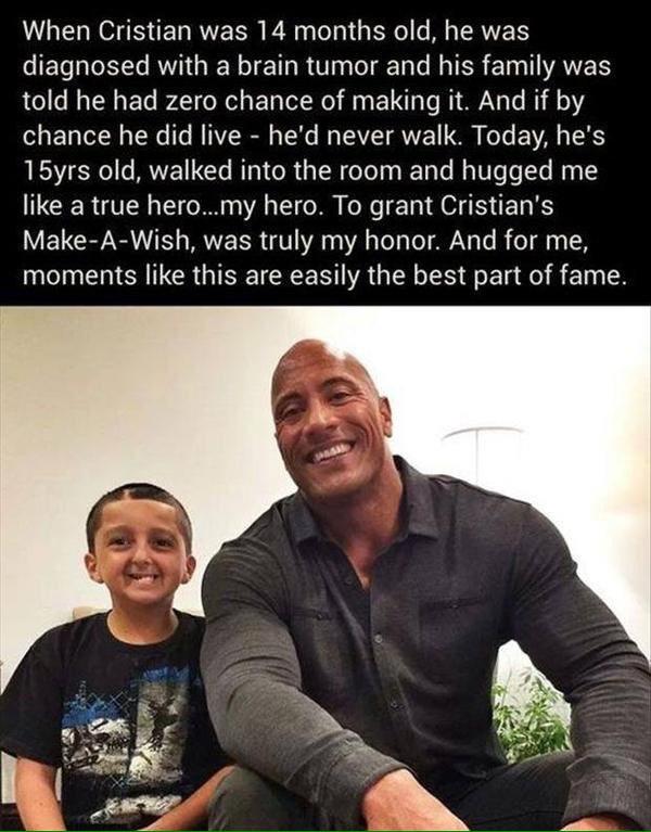 ChiIIVlbes's tweet photo. This is why I love @TheRock 🙌😍🙏 http://t.co/S2y9UsAlRB
