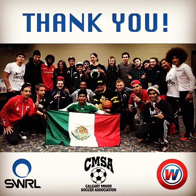 swrlworld's tweet photo. From the entire #NAF3 group, thank you @cmsasoccer for helping make this event in #Calgary amazing! @FreestyleSoccer http://t.co/Jt0woWQHwd