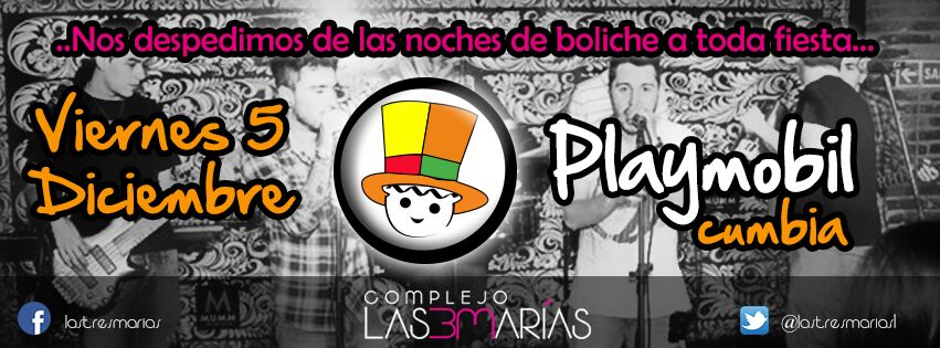 CConstanza_ok's tweet photo. @LAS3MARIAS1 se despide con @PlaymobilCumbia ... y sabes que? AL AIRE LIBRE!! Viernes 5 de diiembre.Pedime tu anti :) http://t.co/lJUAHPKFJ0
