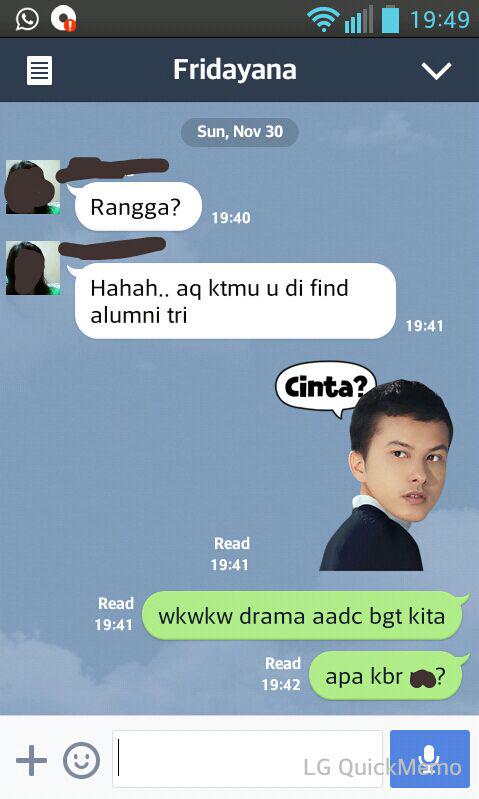 TriAndry's tweet image. @indo_line #findalumni it works, lol. #AADC2014 in real life :)) cc: @therealDiSastr @nicsap