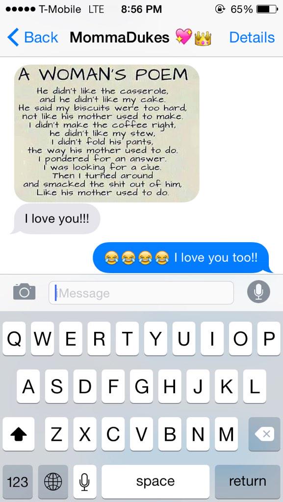 kristenannmarie's tweet photo. Comic relief in the midst of my meltdown! Thanks momma 😂💁 She know I don't play 👊 #backhandstrong http://t.co/ak6On3hAAX