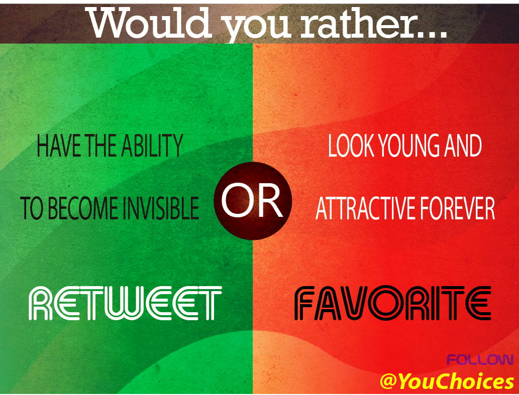 YouChoices's tweet photo. Invisible or attractive? http://t.co/kunG3n7RDe