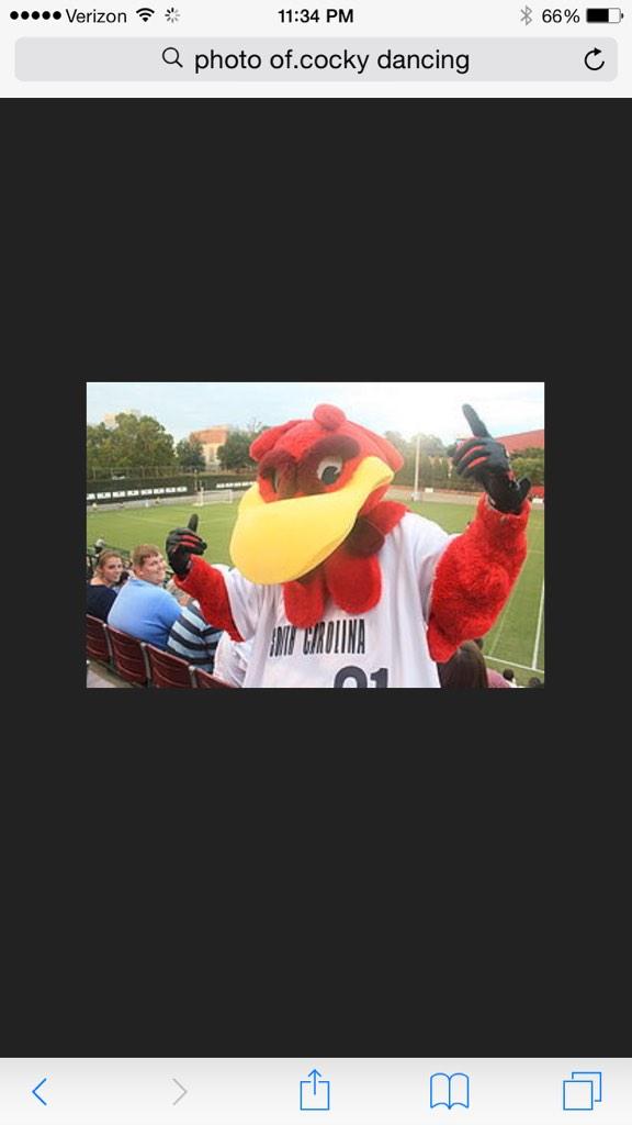 CockHockey's tweet photo. @CockHockey: @Cocky2001 Cocky's favorite Thanksgiving tradition is dancing to Christmas songs! #CapitalOneCocky http://t.co/XqjepP7Vrf