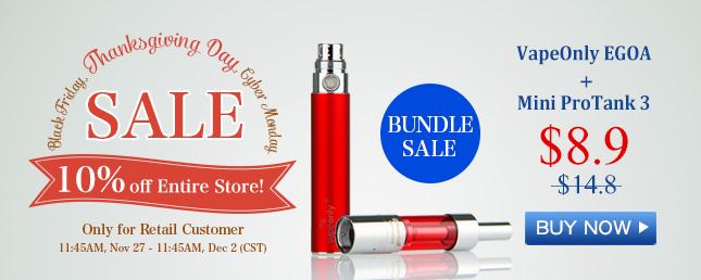 HeavenGiftsCom's tweet image. #Bundles @VapeOnly EGOA + @kangertech #ProTank3. Only $8.90. Catch this #CyberMonday #deals. bit.ly/1uQm5MZ