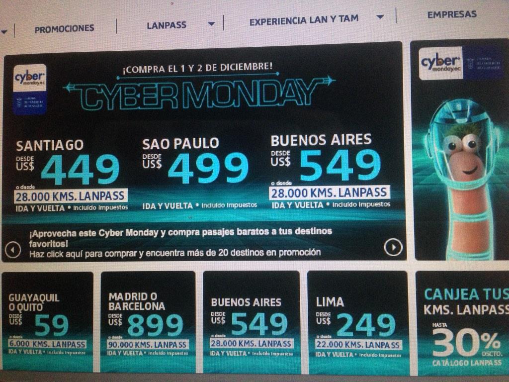 <a href="/Susana_Cordova/">Susana Córdova</a>: Estos son los increíbles precios de @LAN_ECU en Cyber Monday??? #engañoLAN pic.x.com/16KX2dsUT3