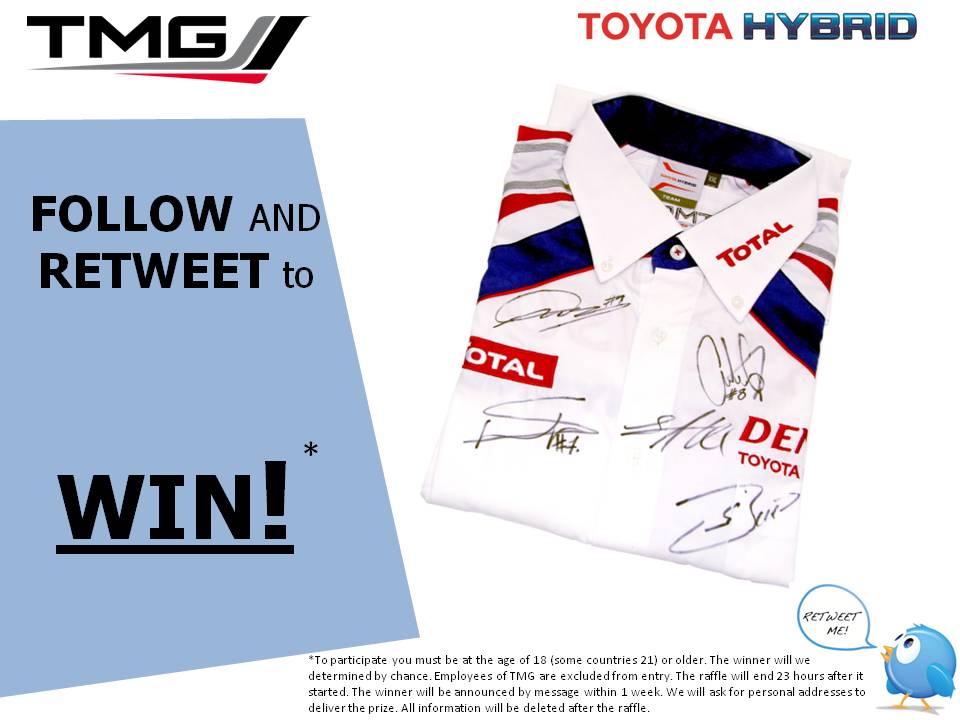 happy #advent everyone! Today you have the chance to win a signed @Toyota_Hybrid team shirt! Good Luck! #FIAWEC