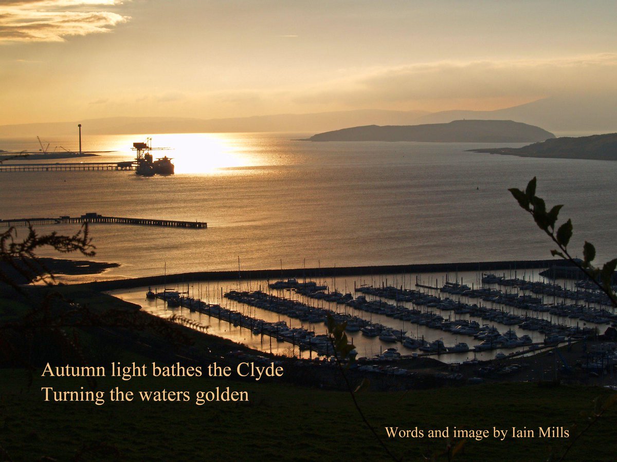 One of my favourite Clydescapes - Largs Marina, Hunterston, Arran - beautiful in the autumn light. #Clyde #Inverclyde