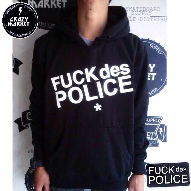 hoodie fuckdes police size M