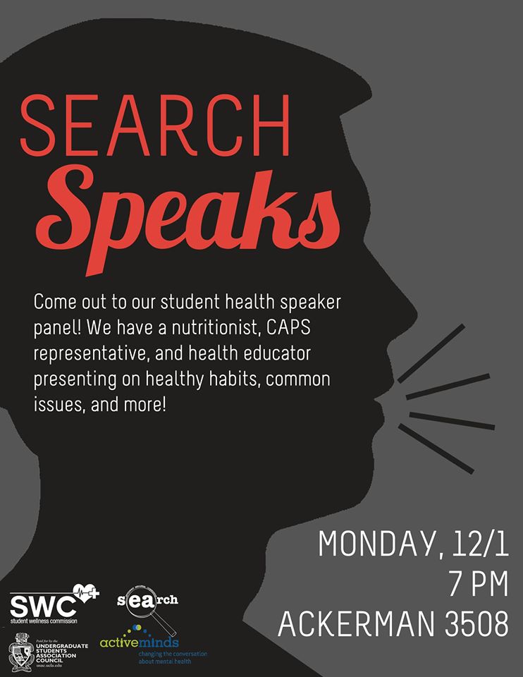 swc_search's tweet photo. Learn about health topics affecting our student body and get some tips on healthy habits! There will be food!! =D http://t.co/h3DSeHb3E8