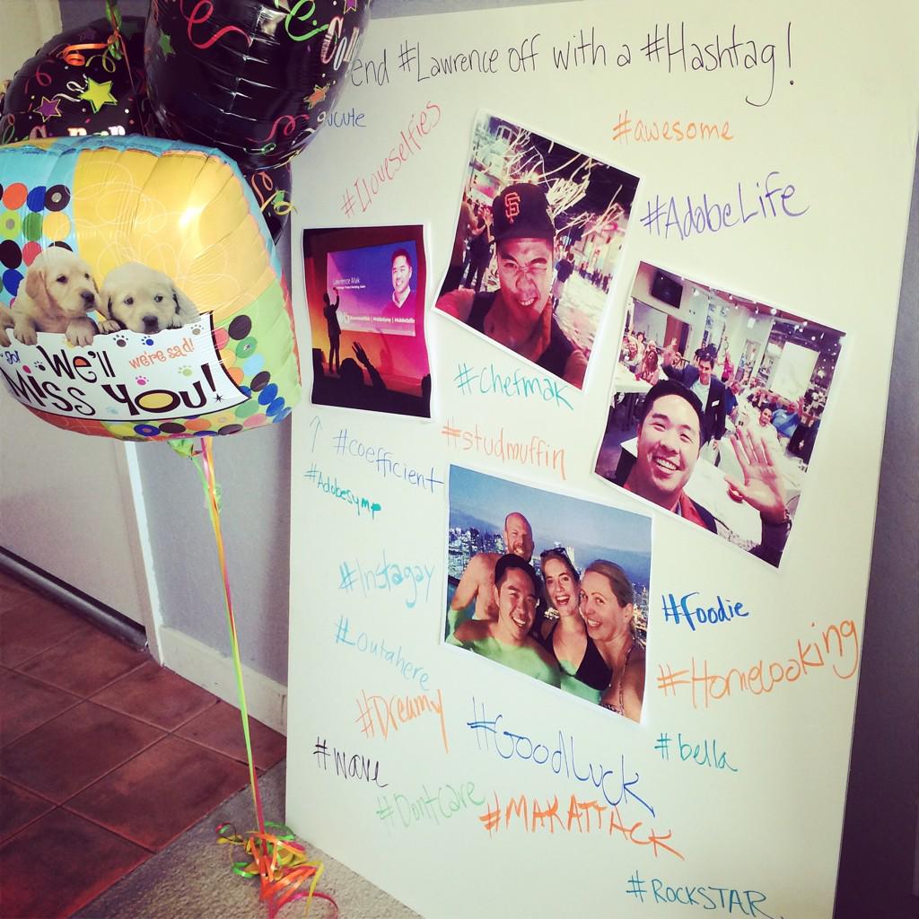 lawrencekmak's tweet photo. Farewell #AdobeLife!! Tomorrow I start a new chapter. Thanks for the amazing memories :) @AdobeSocial http://t.co/eitmYyOz9h