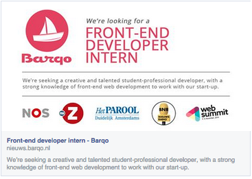 Barqoclub's tweet photo. Wie komt ons team versterken aan de Herengracht als front-end developer?! Tips zijn erg welkom;) #Barqoishiring http://t.co/e9O3BgKWyU