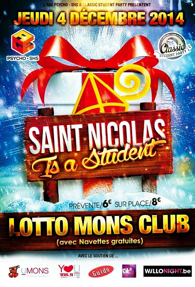 J-4 !!! Venez nombreux !! #AgePsyShs #UMons #University #Belgium #SaintNicolasIsAStudent #SaintNicolas #Party