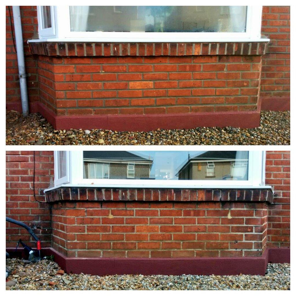 Perfectpointing's tweet image. Nice little before and after on a bay window! #repointing #Bournemouth