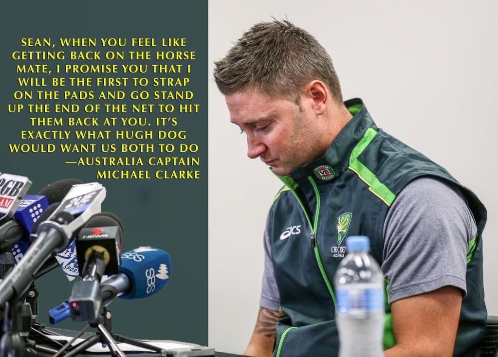 sportingbetza's tweet photo. Class from Michael Clarke: His promise to Sean Abbott http://t.co/LmvPLyGLzY