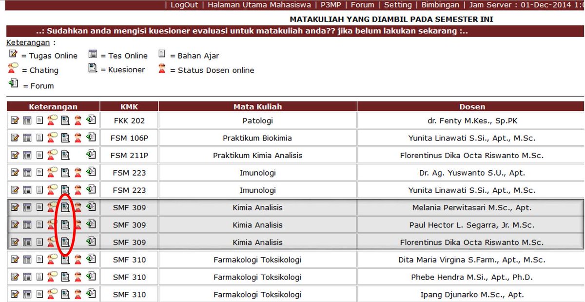 Mahasiswa KA diwajibkan mengisi kuesioner di exelsa.usd.ac.id untuk 3 dosen @FSMA_13 <a href="/FSMB_13/">Fsm B 2013</a> <a href="/FSMC13/">FSM C 2013</a> <a href="/FSMD_13/">Farmasi D USD 2013</a>