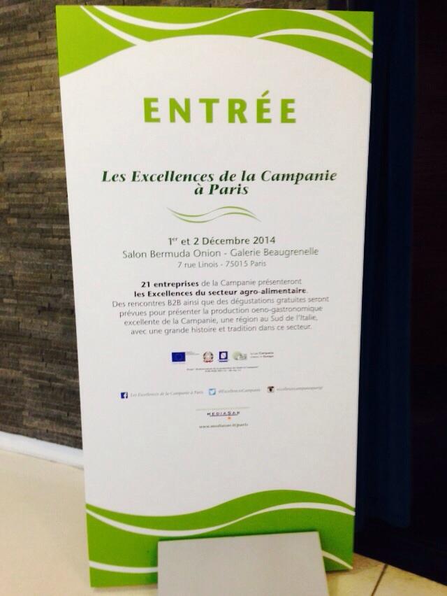 fulviomartuscie's tweet photo. Al via #EccellenzeCampaneaParigi 1-2 dicembre 2014. 21 aziende #agroalimentari a #Parigi @ExcellencesC @Reg_Campania http://t.co/Js6oCg1jbB