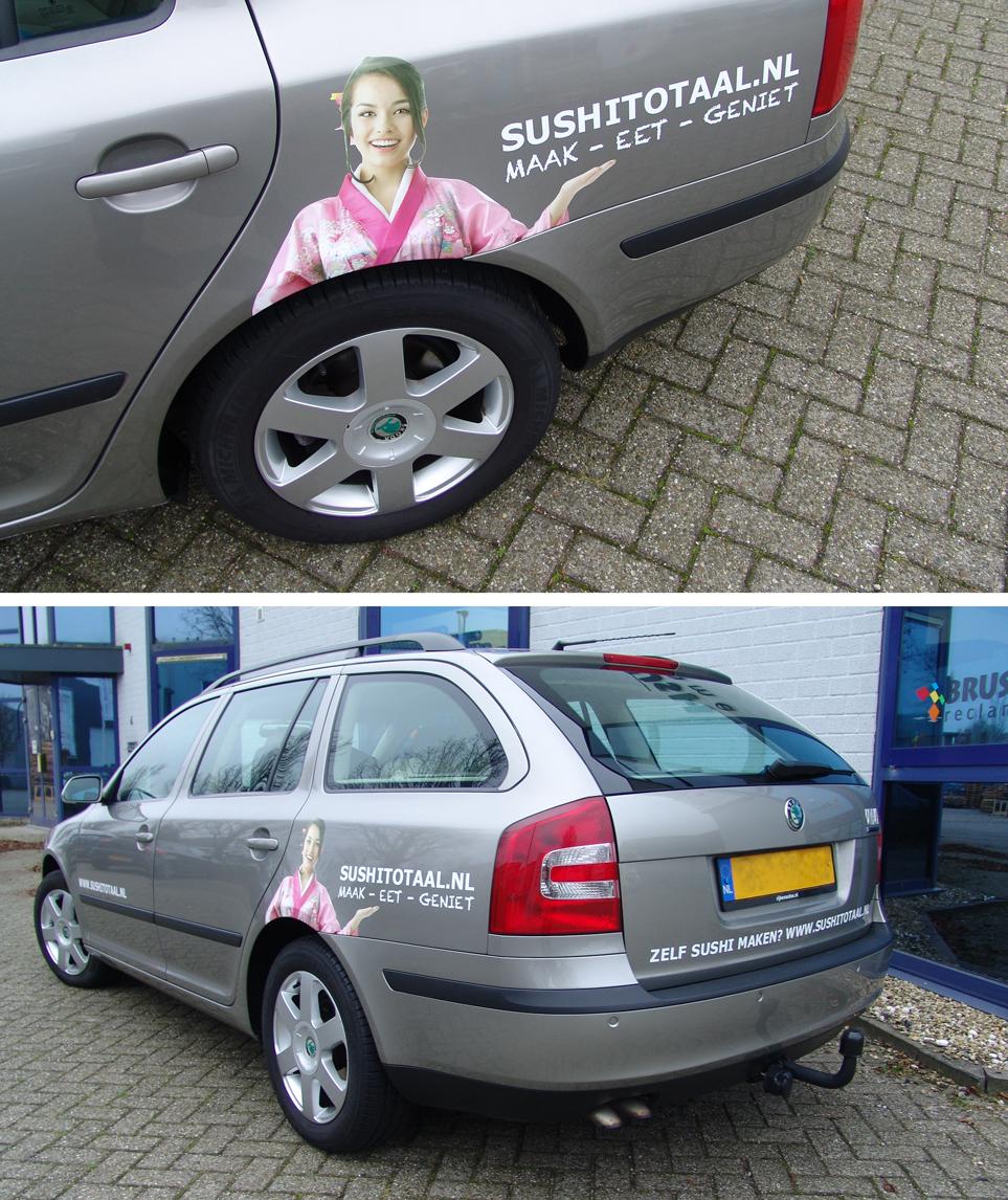 maak - eet - geniet sushitotaal.nl Skoda voorzien van #belettering voor <a href="/sushitotaalnl/">Sushitotaal.nl</a>