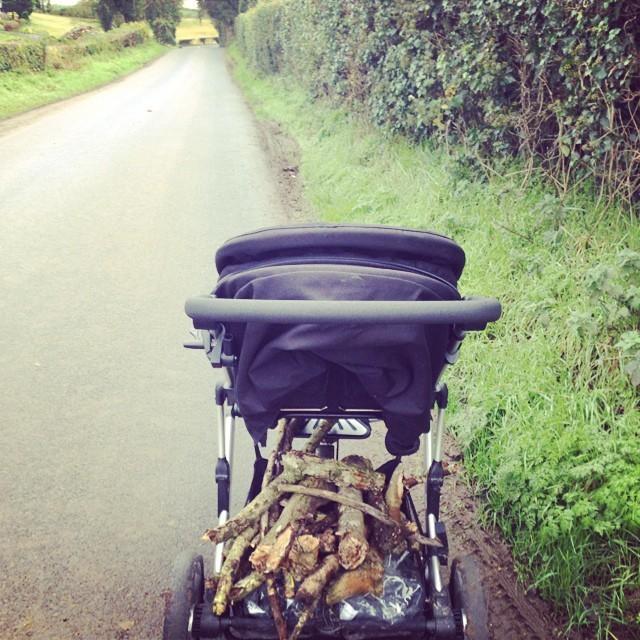 Rather impressive morning walk firewood haul #buggyadventures ift.tt/1rLDM6g