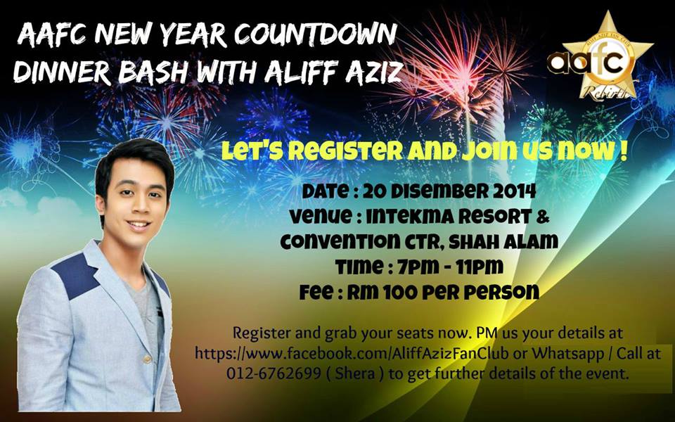 AliffAziz_FC's tweet photo. #Meet #Greet #Enjoy #Chill #Selfie #Weefie at @AliffAziz #CountdownBash at #Intekma 20 Dec 2014 ! Check it out ! http://t.co/uYXmFJRxM9