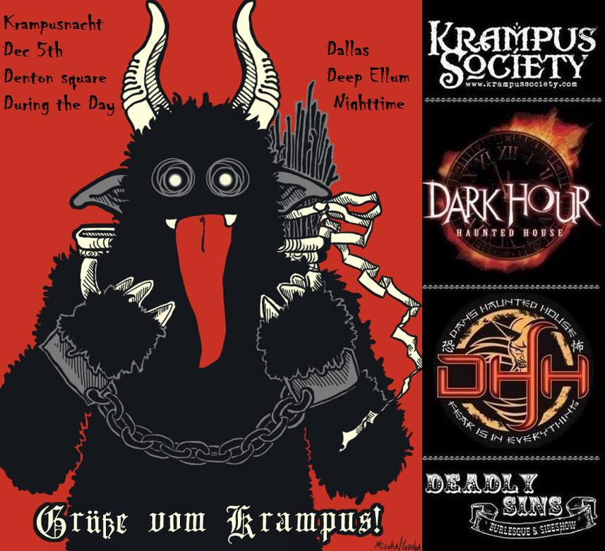 Krampus is coming! <a href="/DarkHourHaunt/">Dark Hour</a> <a href="/deepellumtexas/">Deep Ellum</a> <a href="/dentonaut/">Dentonaut</a> <a href="/DentonRC/">DentonRC</a> @JDRyanKRLD <a href="/Dallas_Observer/">Dallas Observer</a> #krampus