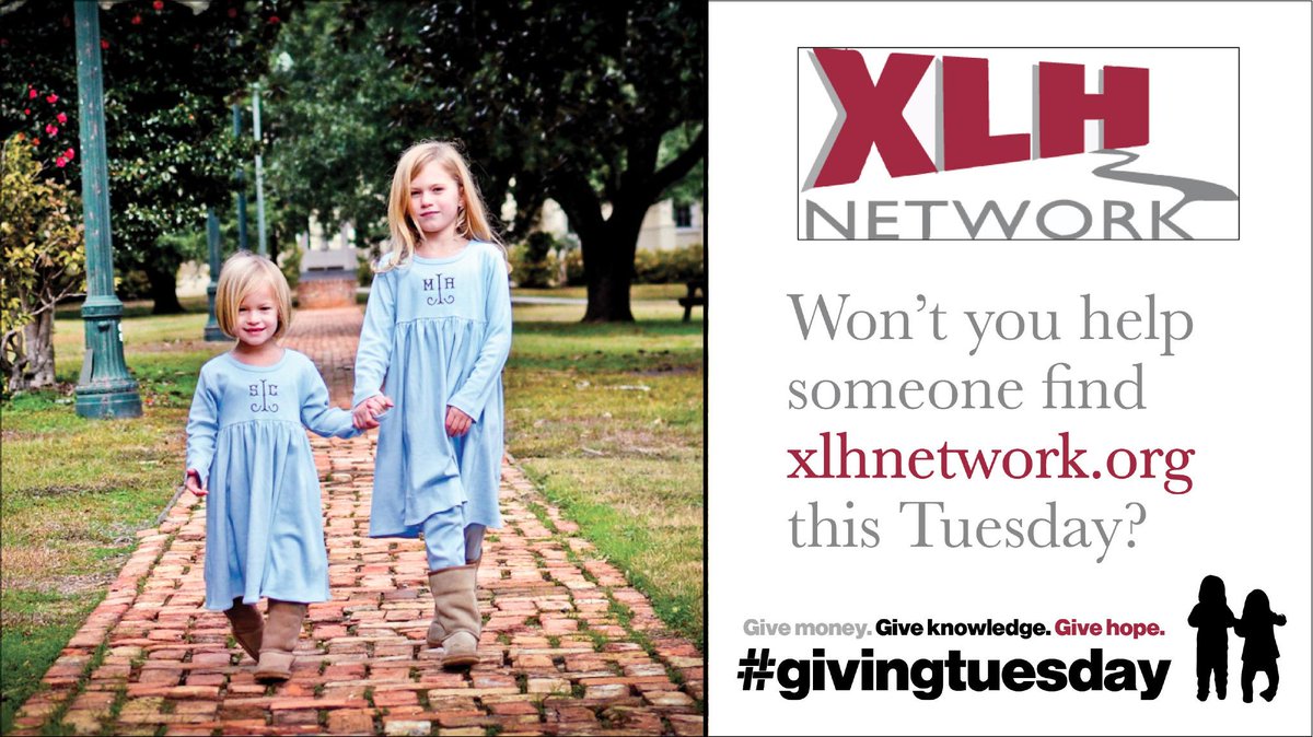 XLH_Network's tweet image. One more day until #GivingTuesday!  Please consider giving to the #XLHNetwork tomorrow.