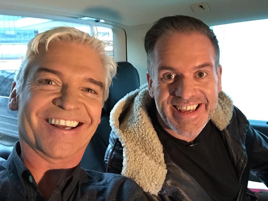 In the car with @ChrisMoyles #TextSanta24 ITV3