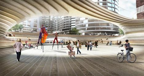 visitlondon's tweet photo. What do you think of @BjarkeIngels design for the new public square in #London's Battersea? Images via @Dezeen http://t.co/SeHELtm7aw