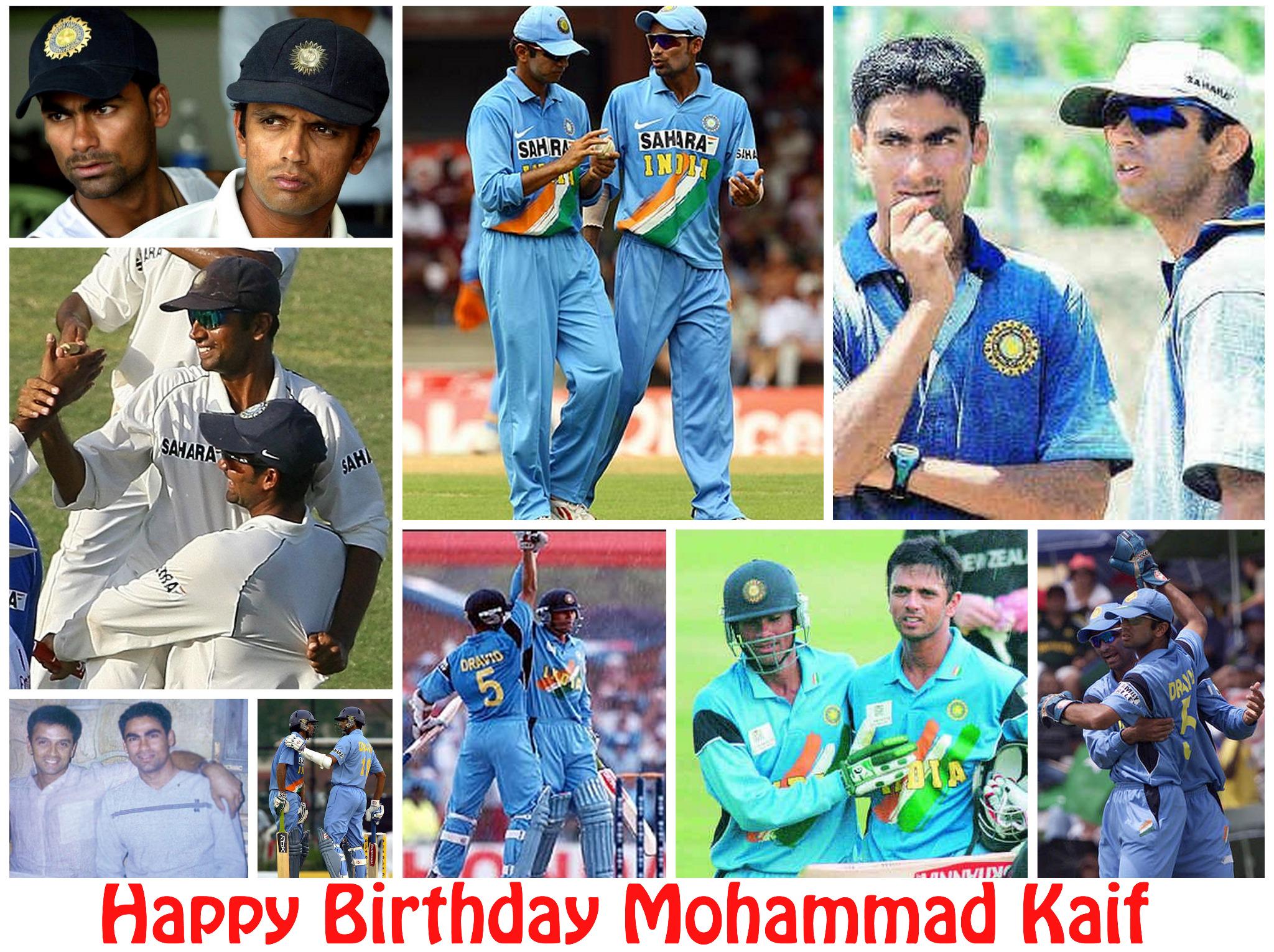 " Happy Birthday Mohammad Kaif 
Thank you for all those match winning partnerships Happy bday 