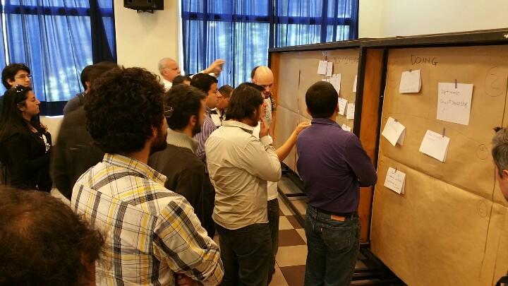 RT <a href="/ourfounder/">Jim Benson</a>: Selecting topics for the first round of lean coffee at #AgileDayChile #KaizenCamp Santiago.