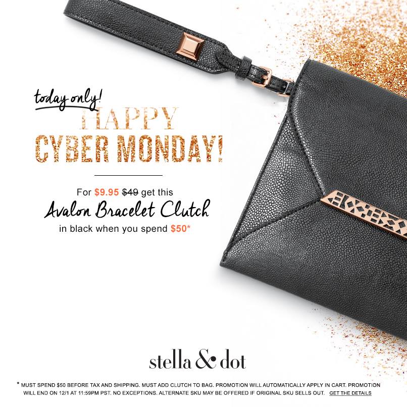 #CyberMonday Deal: Snag the Avalon Bracelet Clutch for only $9.95 when you spend $50: bit.ly/SDCM2014 #sale