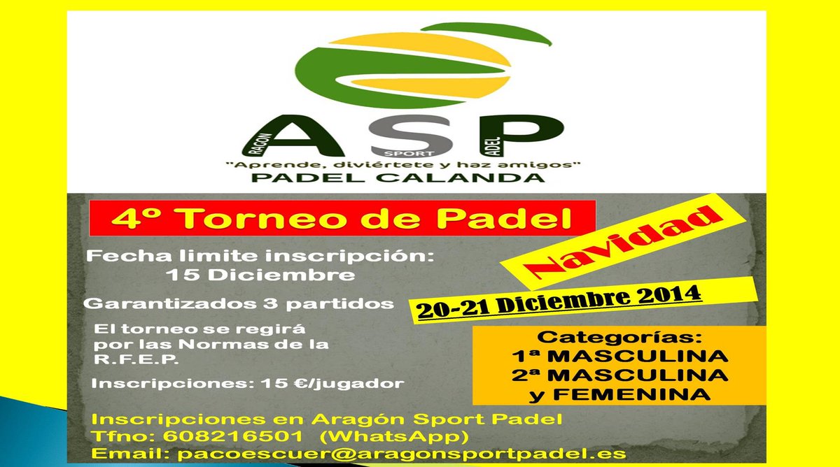 aragonsportpadel (@padelcalanda) on Twitter photo 