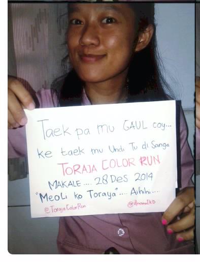 dhanaTKD's tweet photo. @TorajaColorRun LovelyDecember#Contest#original http://t.co/V3KTXyYWML
