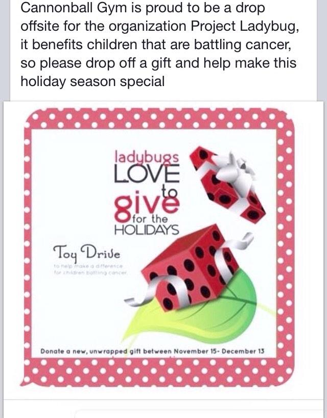 Jackierose1985's tweet image. #projectladybug #cannonballgym