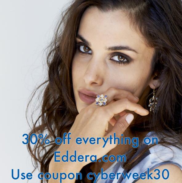 30% off all items this week (Dec 1st-Dec 9th) @ Eddera.com for #CyberMonday! Use coupon code CYBERWEEK30!