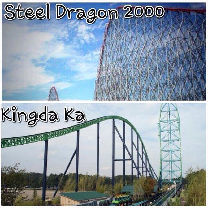 cool_ridess's tweet photo. Retweet for the longest coaster: Steel Dragon 2000. 

Favorite for the tallest coaster: Kinga Ka. 

#coastervotes 🎢🍀 http://t.co/NbzGPi8zqq
