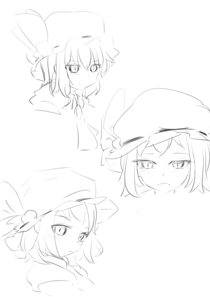 顔だけらくがき 