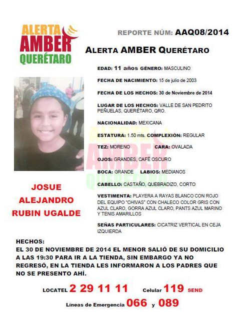 ADQueretaro's tweet photo. #AyudaCiudadana Se activa #AlertaAmber en Querétaro. http://t.co/3GH3P2uu84
