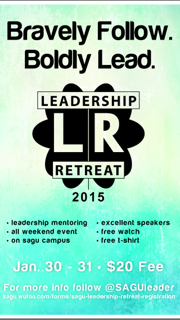 LanceMeche's tweet photo. @SAGUleader students... Sign up for Leadership Retreat 2015 with this link: http://t.co/ImJRZSVS75 http://t.co/dK28E9P6AN