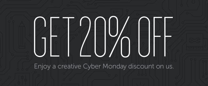 Happy Cyber Monday! Claim your 20% off Creative Market discount ctv.mk/1zIEe3T before it's too late.
