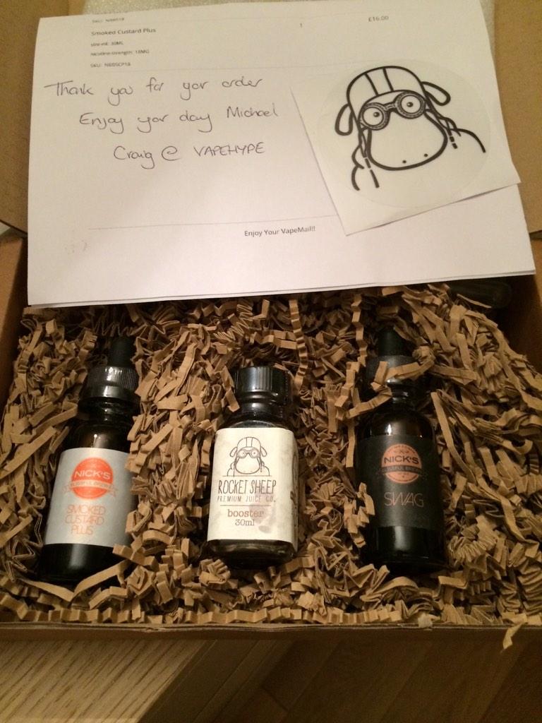 MickcarpMay's tweet photo. Thank you Craig @VapeHypeSupport http://t.co/rLqSzEUpbX