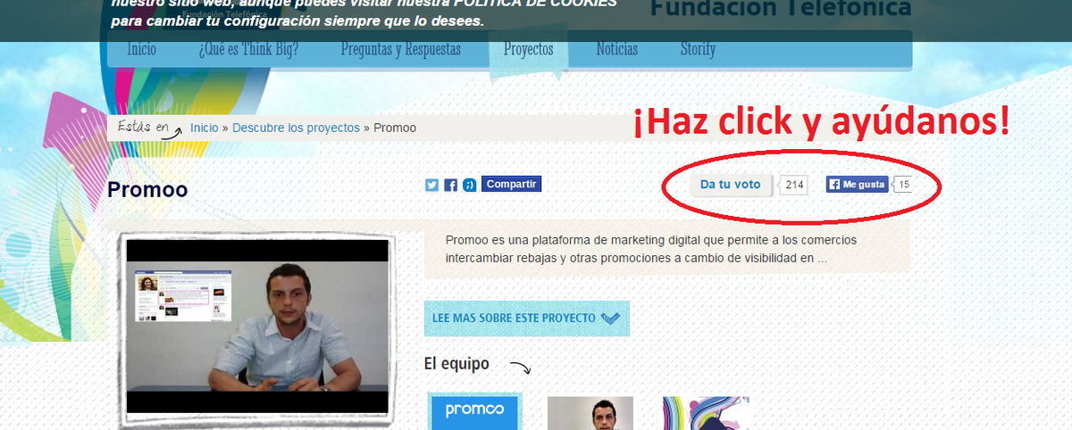 info_promoo's tweet photo. Te gusta nuestra idea como #Startup? Ayúdanos a seguir adelante!
http://t.co/AUm6L2ahfk
#ThinkBig #Starttb #Barcelona http://t.co/h5lsEe8883