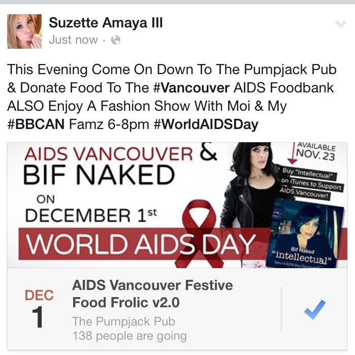 SuzetteAmaya's tweet photo. TONIGHT #PumpjackPub Donate Food To #Vancouver Foodbank &amp; Enjoy A Fashion Show w/ #BBCAN Famz https://t.co/t2QJvbZS2i http://t.co/uemTrXhVy6