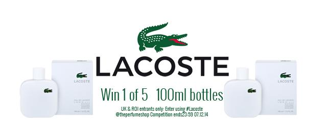 Win with #Lacoste Follow &amp;RT to win! UK&amp;ROI residents only Ends 23:59 07/12/14 Full Ts&amp;cS: bit.ly/1CyHlRK