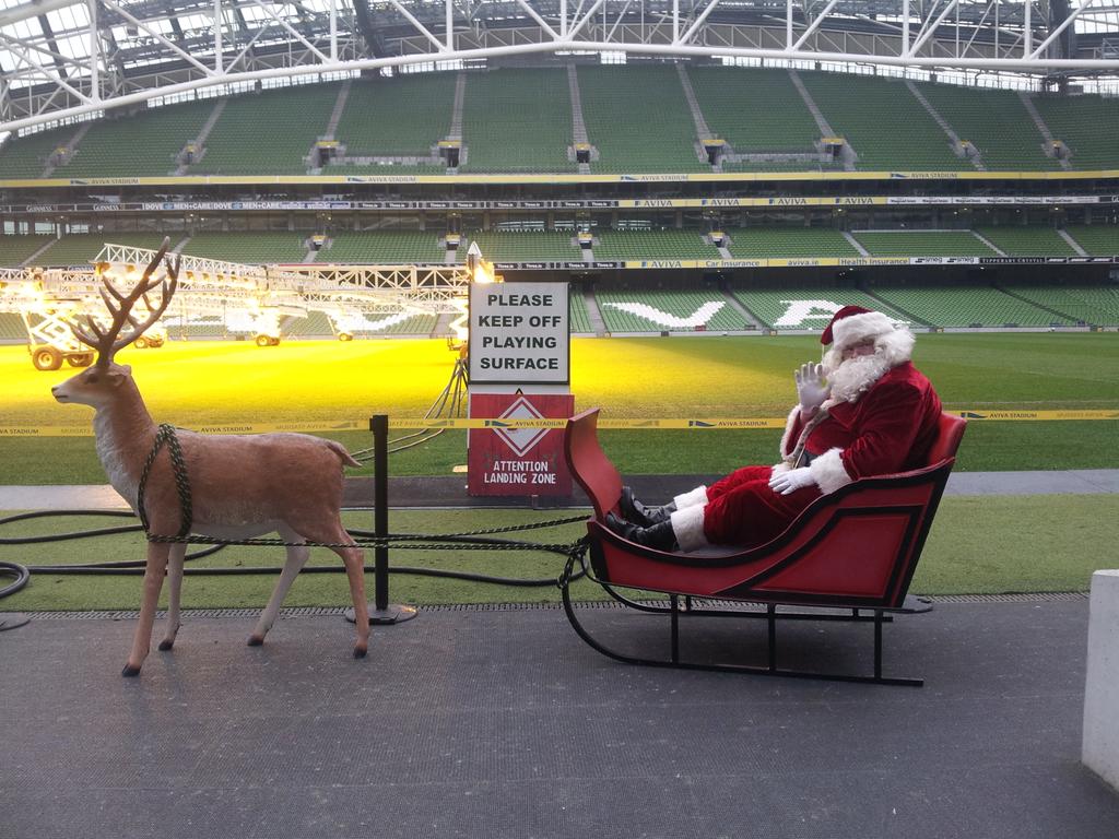 macguyer's tweet image. Santa in the aviva with comet. #propamarketing