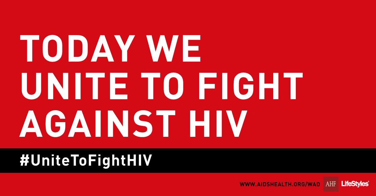 AHFSpeakOut's tweet photo. It's #WorldAIDSDay. Unite in the worldwide fight against HIV &amp; RT this tweet: http://t.co/nipK3UiQUm #UniteToFightHIV http://t.co/9S4Yv7Ho8n