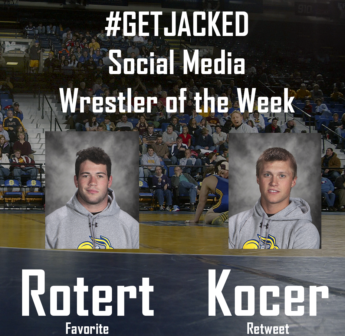 GoJacksWrestle's tweet photo. Time for Week 4 voting. RT for Alex Kocer, FAV for @SDStateNate97! #GetJacked @nwcawrestling @coytecooper http://t.co/LP8FX9HZsi
