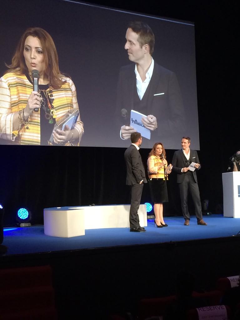 Wided Bouchamaoui, présidente de la 1ère organisation patronale tunisienne l'<a href="/UTICA_TN/">UTICA</a>, reçoit son prix #LTWA