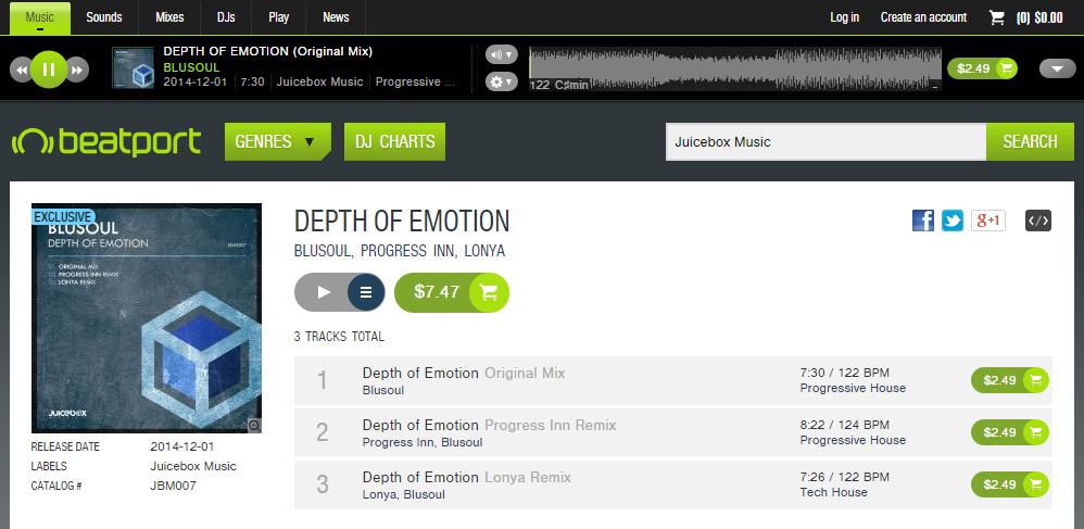 JuiceboxMusicIN's tweet image. OUT NOW | @DJ_Blusoul - Depth of Emotion (w/@Progress_Inn &amp;amp; @LonyaKoval Remixes) | #JBM007 - btprt.dj/1yCE3bP